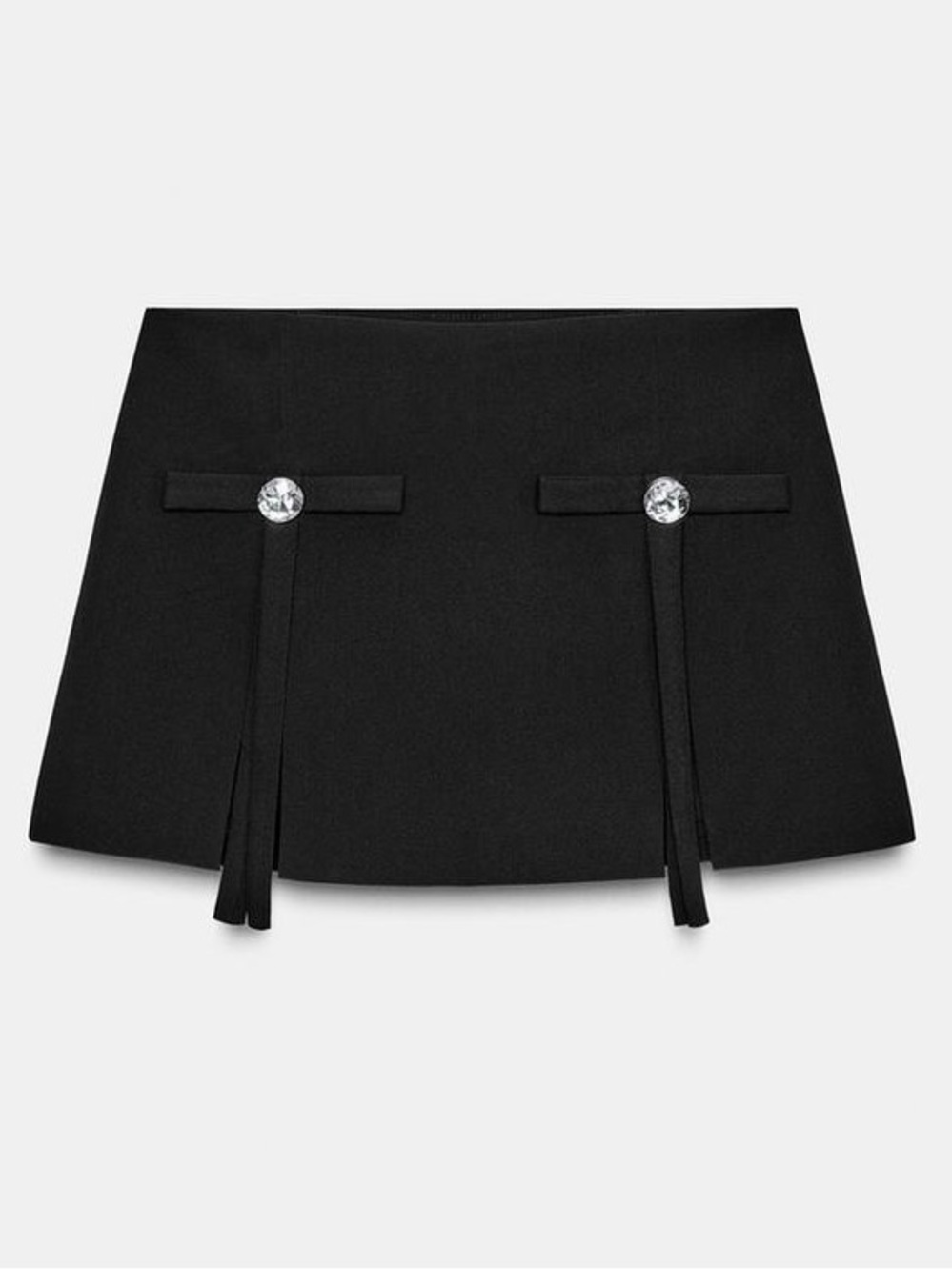 ZARA Evening Skort /Mini skirt with bows and rhinestones